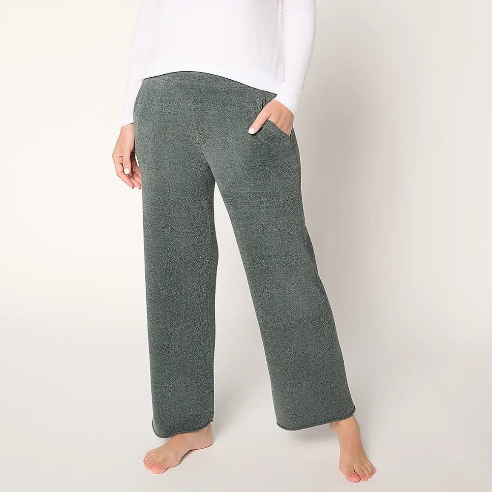 NEW NWT! BAREFOOT DREAMS COZYCHIC ULTRA LITE ROLLED EDGE ANKLE PANT KNIT sz 3XP